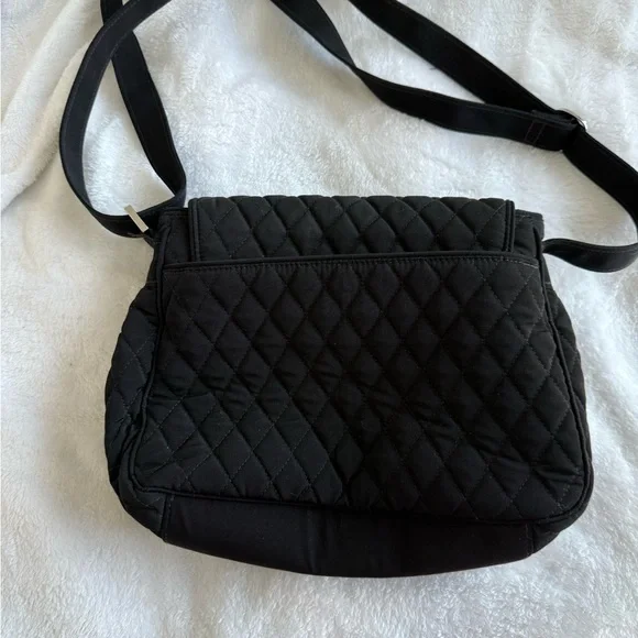 GUC Vera Bradley Black Quilted Crossbody Bag - Picture 3 of 9